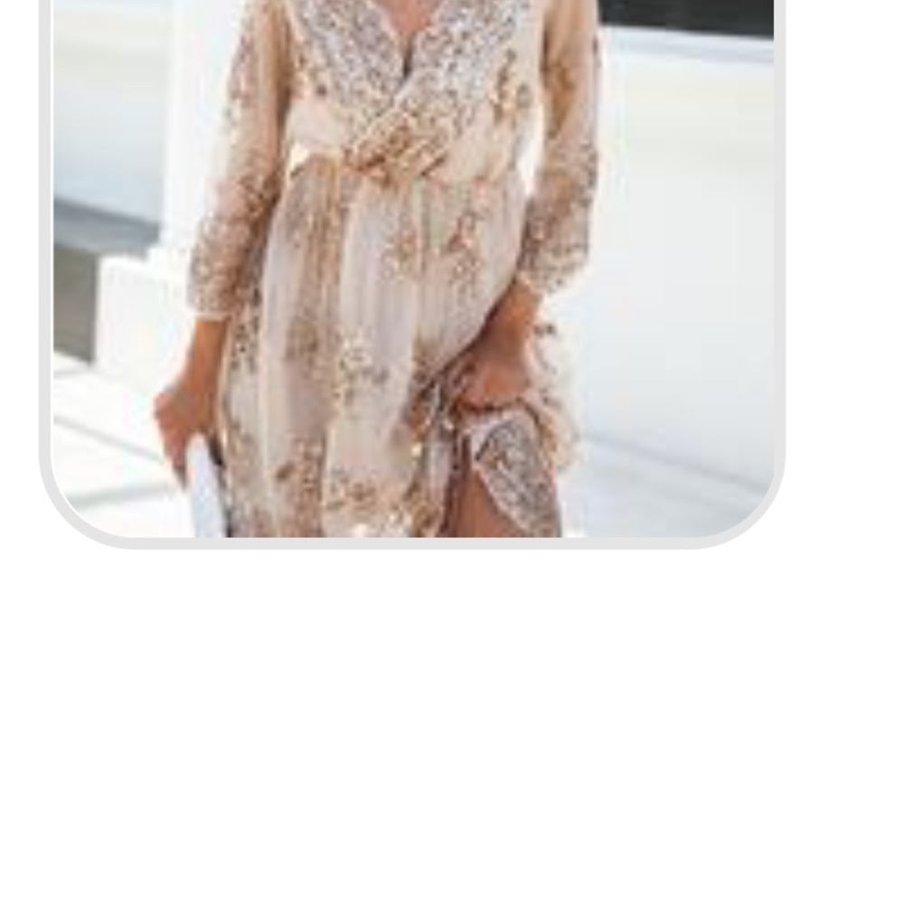 Long sleeved baby doll sheer sequined dress!